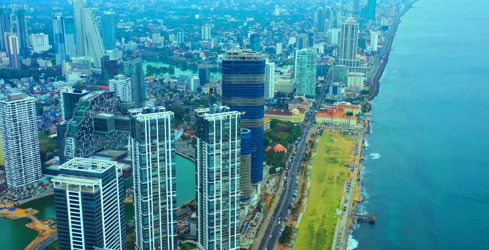 Colombo city skyline with modern buildings and ocean view Sri Lanka tour
