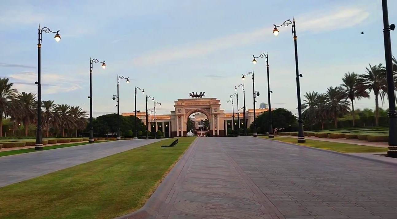 Zabeel Palace Dubai royal residence seen during Dubai city tour in UAE