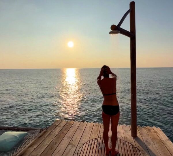 Beautiful sunrise during the Maldives Honeymoon Tour
